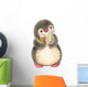 Funny Icecreme Cartoon Penguin Wall Decal