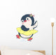 Ice Skating Cartoon Penguin Wall Decal