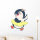 Ice Skating Cartoon Penguin Wall Decal
