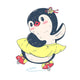 Ice Skating Cartoon Penguin Wall Decal