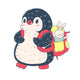 Cartoon Penguin with Backpack Wall Decal