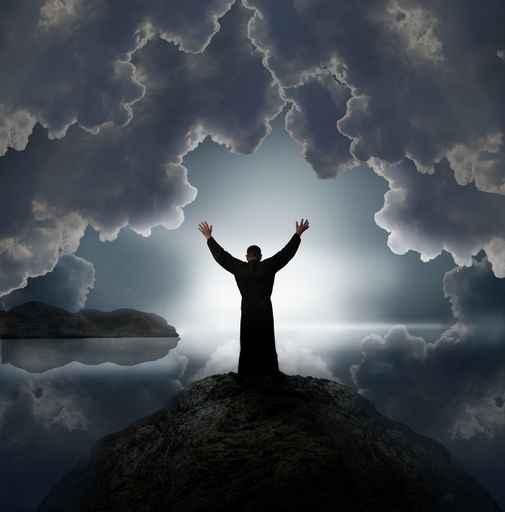 Man Holding Arms up Wall Decal