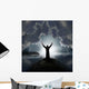 Man Holding Arms up Wall Decal