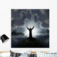 Man Holding Arms up Wall Decal