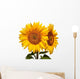 Two Sunflowers White Wall Decal
