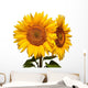 Two Sunflowers White Wall Decal