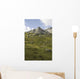 Scenic Of High Rugged Mountain Peaks And Green Tundra Hillside Wall Mural