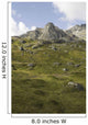 Scenic Of High Rugged Mountain Peaks And Green Tundra Hillside Wall Mural