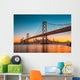 Golden Gate Bridge & San Francisco Skyline Sunset Wall Decal