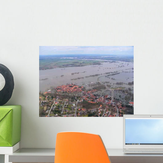 Elbe Hochwasser Wall Decal Design 2