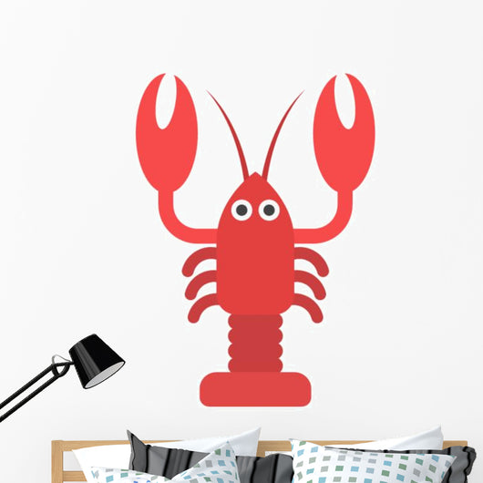 Vector Illustration Lobster Lobster Wall Decal