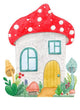 Cute Little Mushroom House Wall Decal