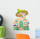 Funny Curved Mushroom House Wall Decal