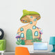 Funny Curved Mushroom House Wall Decal