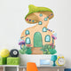 Funny Curved Mushroom House Wall Decal