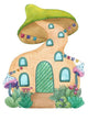 Funny Curved Mushroom House Wall Decal