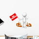 Under Construction Flag Wall Decal