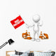 Under Construction Flag Wall Decal