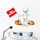 Under Construction Flag Wall Decal