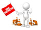 Under Construction Flag Wall Decal