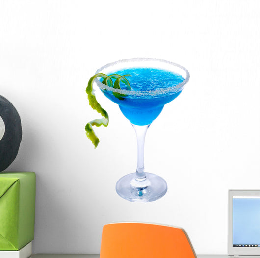 Frozen Blue Margarita Cocktail Wall Decal