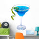 Frozen Blue Margarita Cocktail Wall Decal