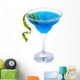 Frozen Blue Margarita Cocktail Wall Decal