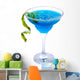 Frozen Blue Margarita Cocktail Wall Decal