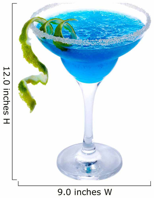 Frozen Blue Margarita Cocktail Wall Decal