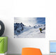 Man's skiing, chamonix, valle blanche Wall Mural