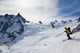 Man's skiing, chamonix, valle blanche Wall Mural