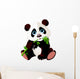 Panda Eating Bamboo Wall Decal