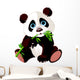 Panda Eating Bamboo Wall Decal