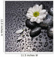 black stones and white flower Wall Mural