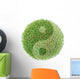 ying-yang green globe Wall Decal