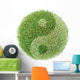 ying-yang green globe Wall Decal