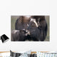 Captive Adult Female Musk Ox With Calf Wall Mural