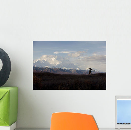 Silhouette Photographer Walking Wall Decal