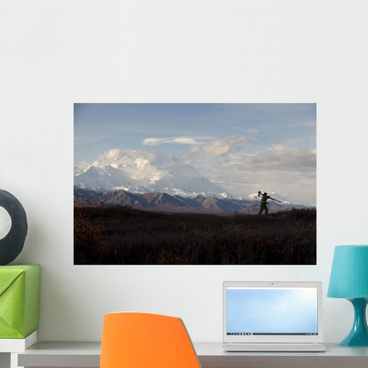 Silhouette Photographer Walking Wall Decal