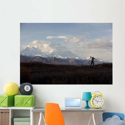 Silhouette Photographer Walking Wall Decal