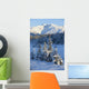 Scenic View Of Chugach Mountains And Snowcovered Landscape Wall Mural