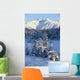 Scenic View Of Chugach Mountains And Snowcovered Landscape Wall Mural