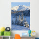 Scenic View Of Chugach Mountains And Snowcovered Landscape Wall Mural