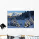Scenic View Of Chugach Mountains And Snowcovered Landscape Wall Mural