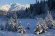 Scenic View Of Chugach Mountains And Snowcovered Landscape Wall Mural