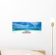Beach with Water Bungalows Wall Decal
