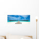 Beach with Water Bungalows Wall Decal