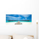 Beach with Water Bungalows Wall Decal
