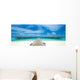 Beach with Water Bungalows Wall Decal