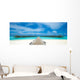 Beach with Water Bungalows Wall Decal